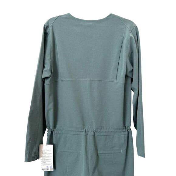 LULULEMON Ventlight Zippered Full Length Jumpsuit‎ Tidewater Teal NWT Sz 8 - Picture 7 of 8